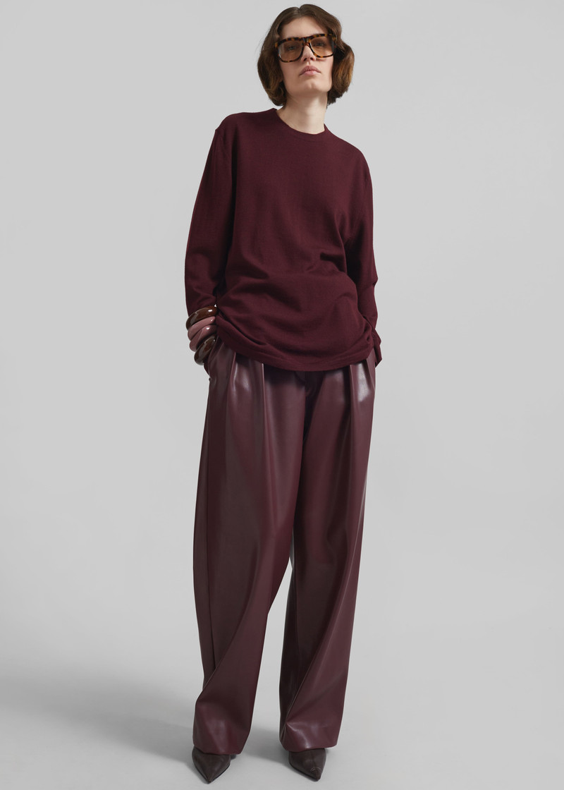 Morang Merino Wool Sweater - Burgundy 3