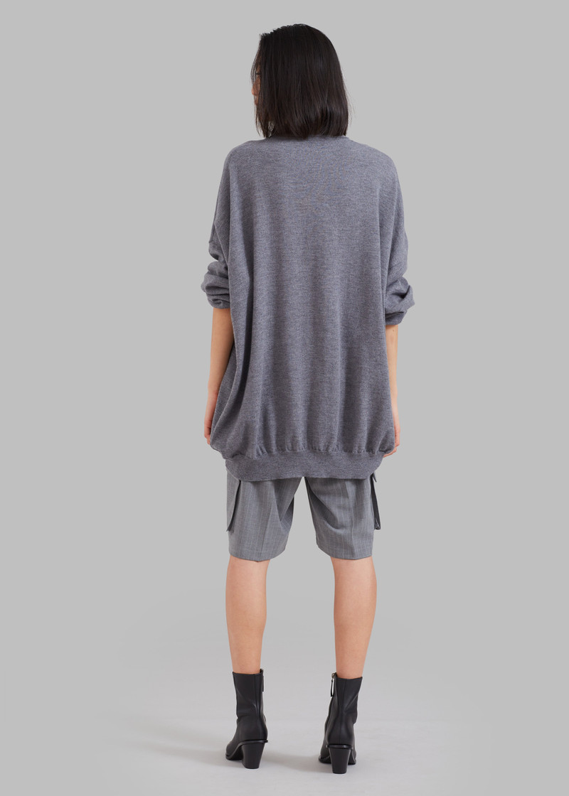 Meriel Wool Polo Sweater - Grey 10
