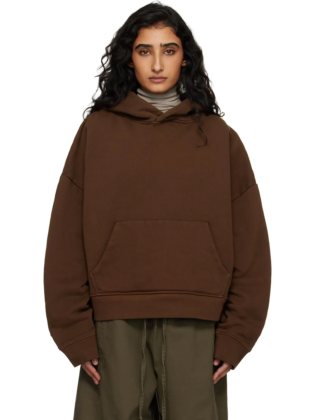 Brown Heavy Hoodie - 1