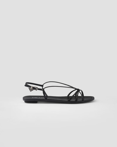 Prada Flat leather sandals outlook