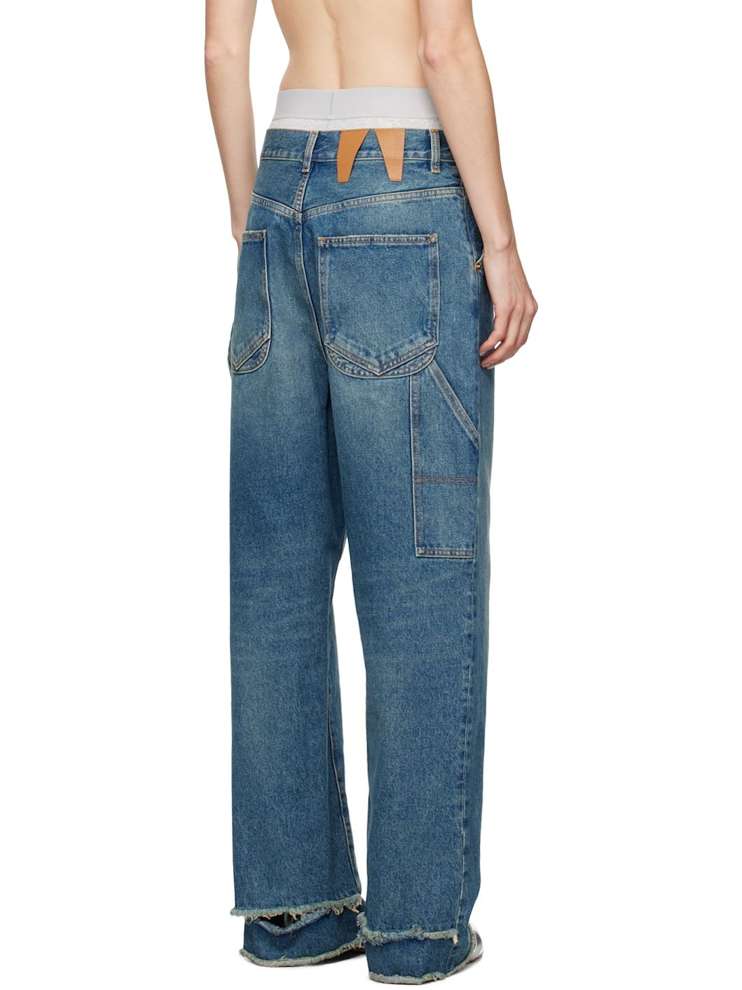 Blue Lisa Loose Fit Carpenter Jeans - 3