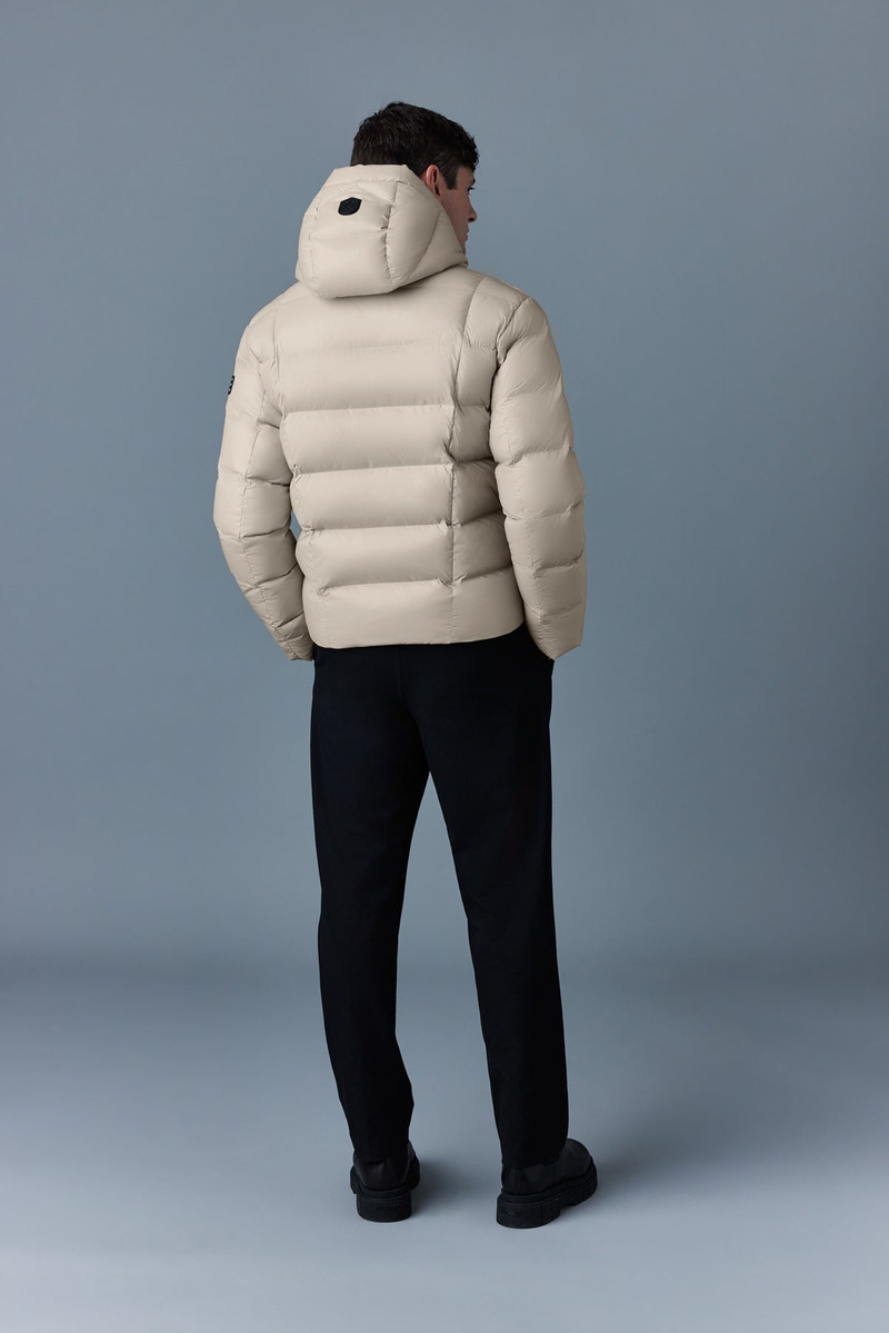 VICTOR lustrous light down jacket with hood for men 4