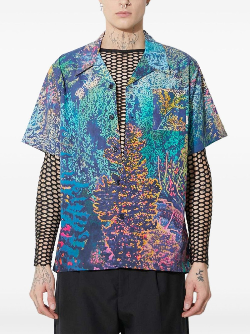 BILLIONAIRE BOYS CLUB reef-print short-sleeve shirt outlook