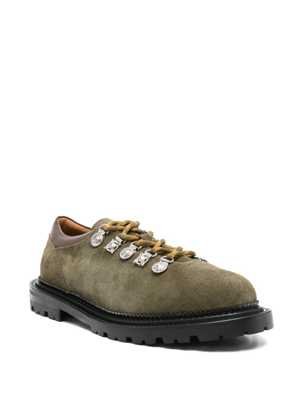 lace-up suede derby shoes - 2