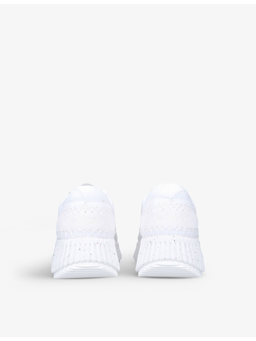 Nama embroidered suede and recycled mesh trainers - 4