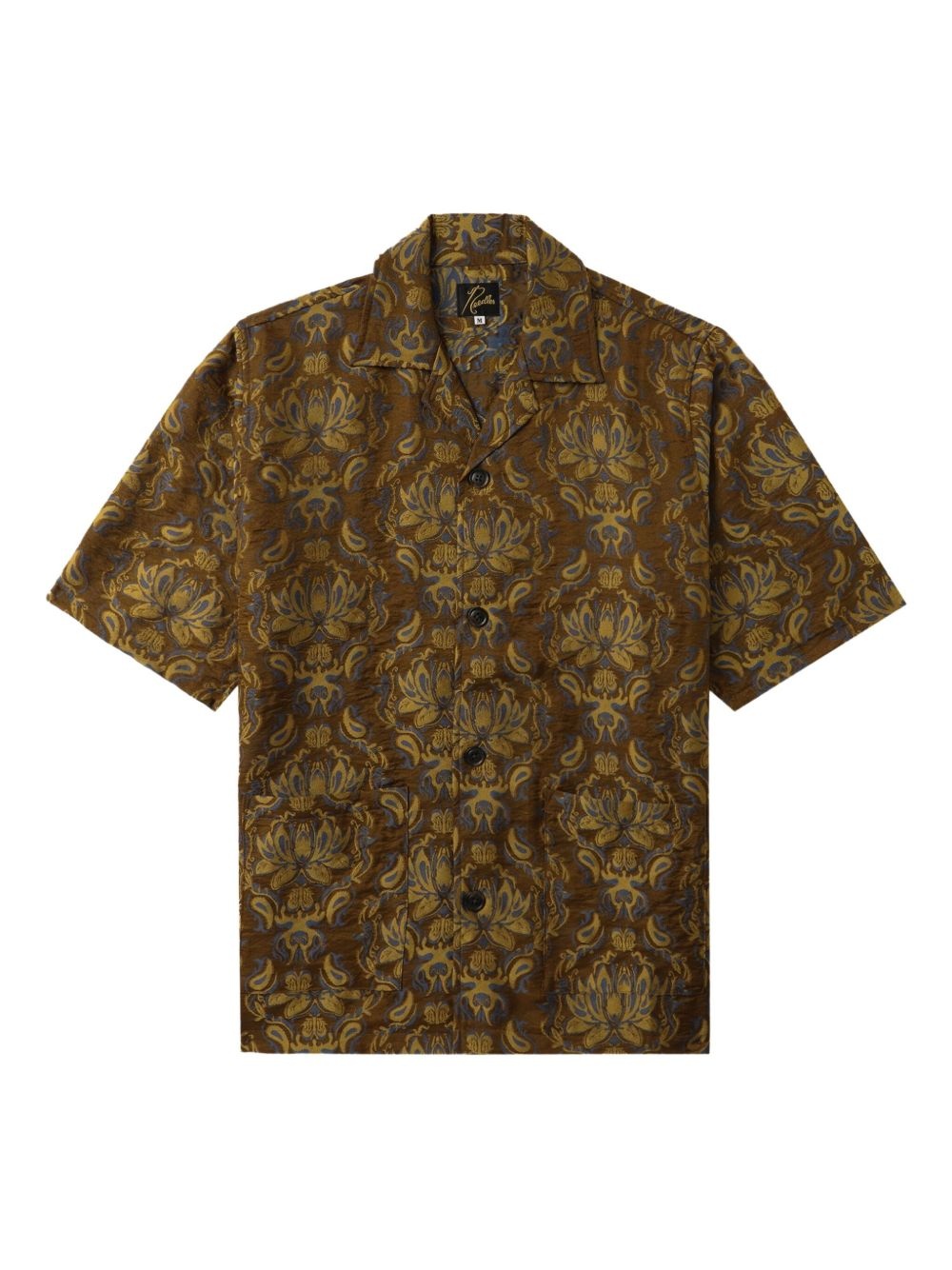x Kae Tanaka floral-pattern short-sleeve shirt - 1