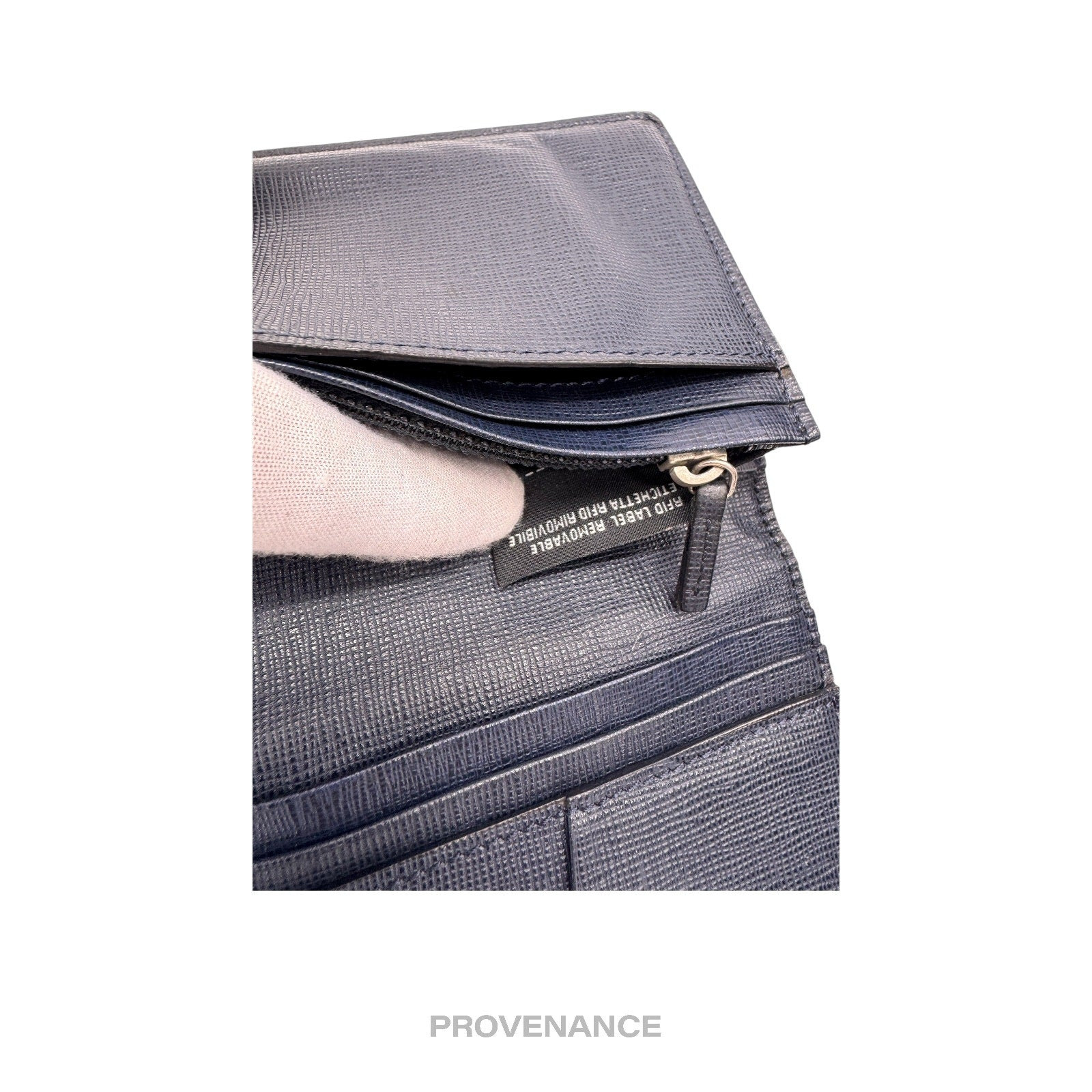 Fendi Long Wallet - Midnight Blue FF Zucca - 7