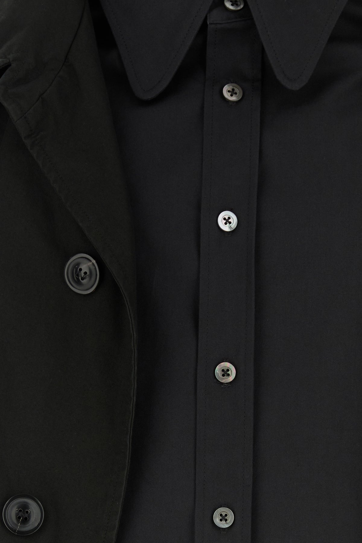 Black cotton trench coat - 5