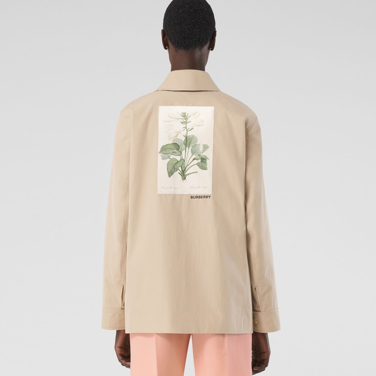Botanical Sketch Cotton Tropical Gabardine Jacket - 4