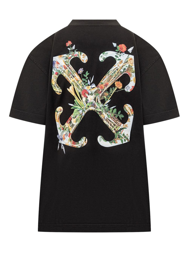 Off-White arrow floral print tee outlook