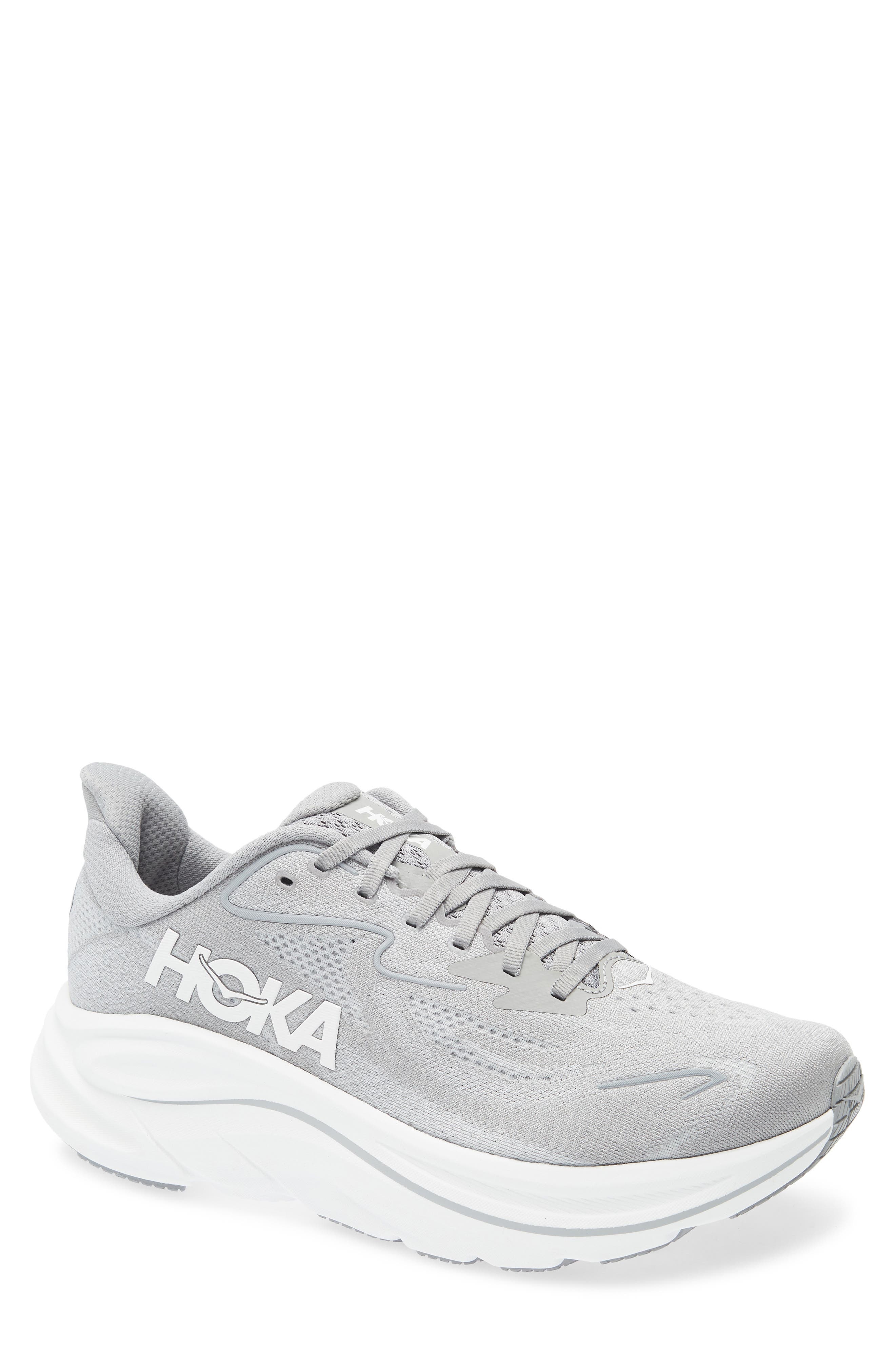 HOKA Clifton 10 Running Shoe in Stellar Grey /Stardust at Nordstrom - 1
