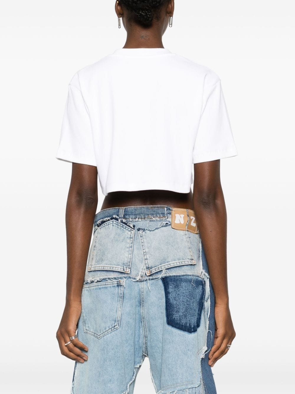 Off-Stamp cropped T-shirt - 4