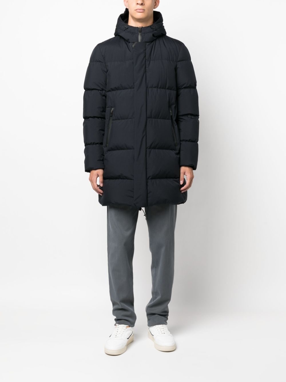 quilted hooded padded coat - 2