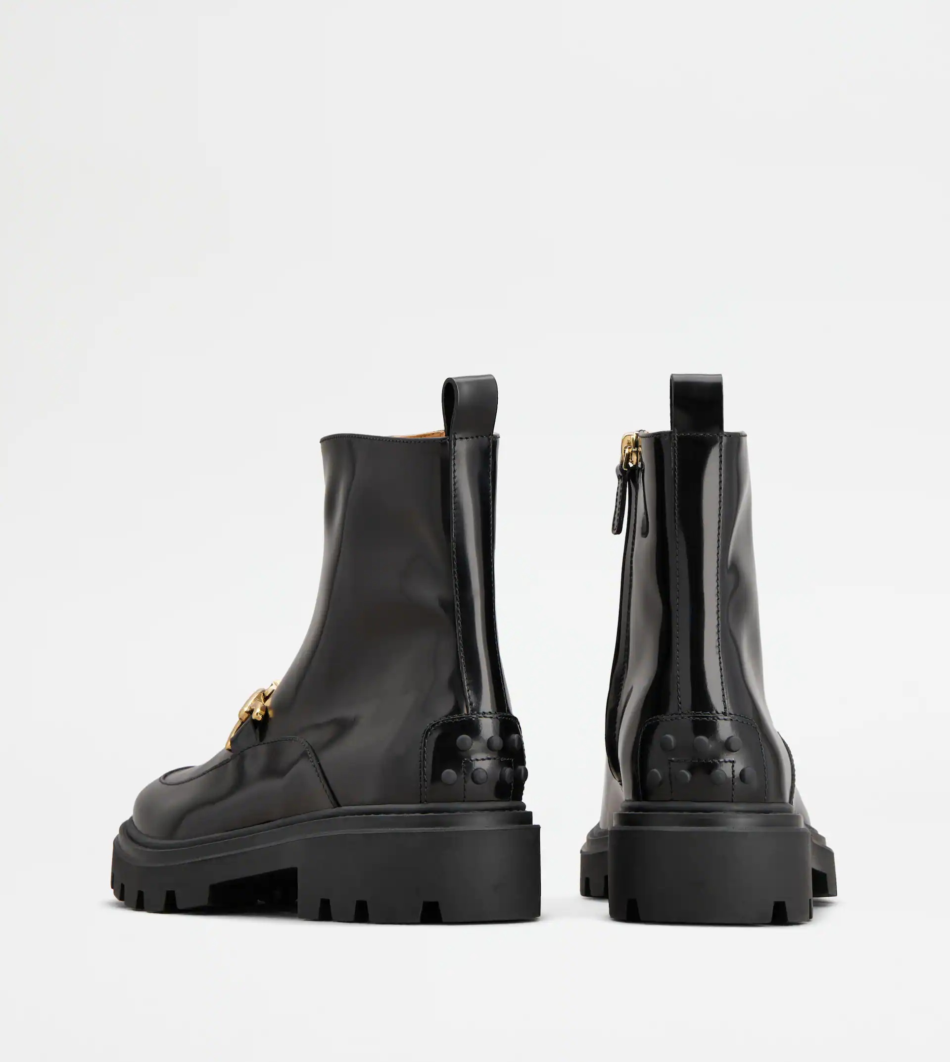 ANKLE BOOTS IN LEATHER - BLACK - 2
