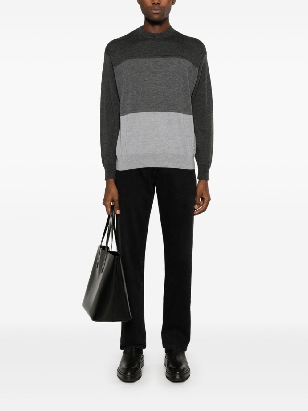 colour-block sweater - 2