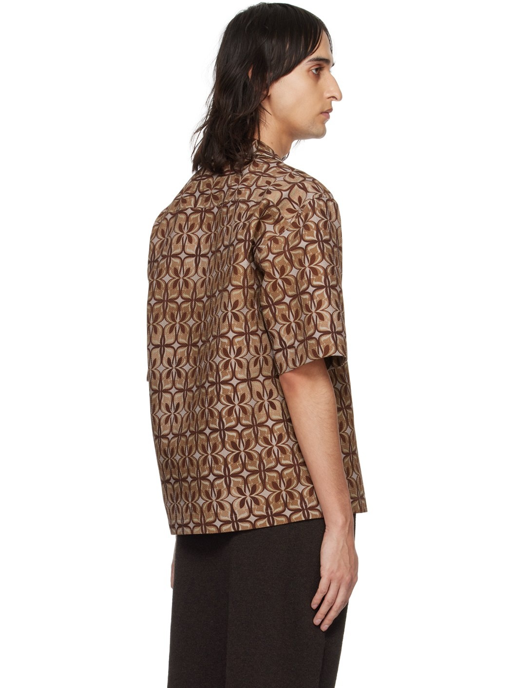 Brown Sequin Shirt - 3