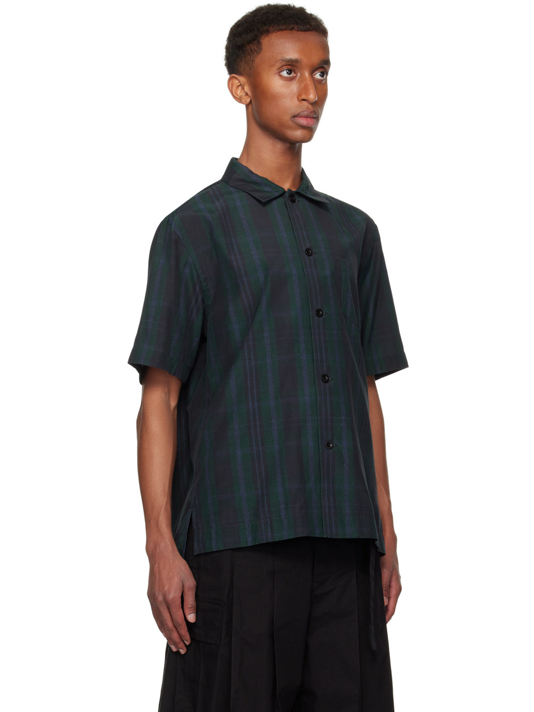 Black & Green Plaid Shirt - 2