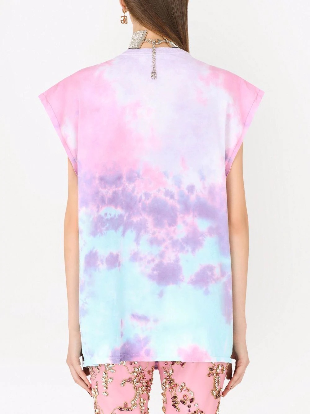 Jennifer embellished tie-dye T-shirt - 4