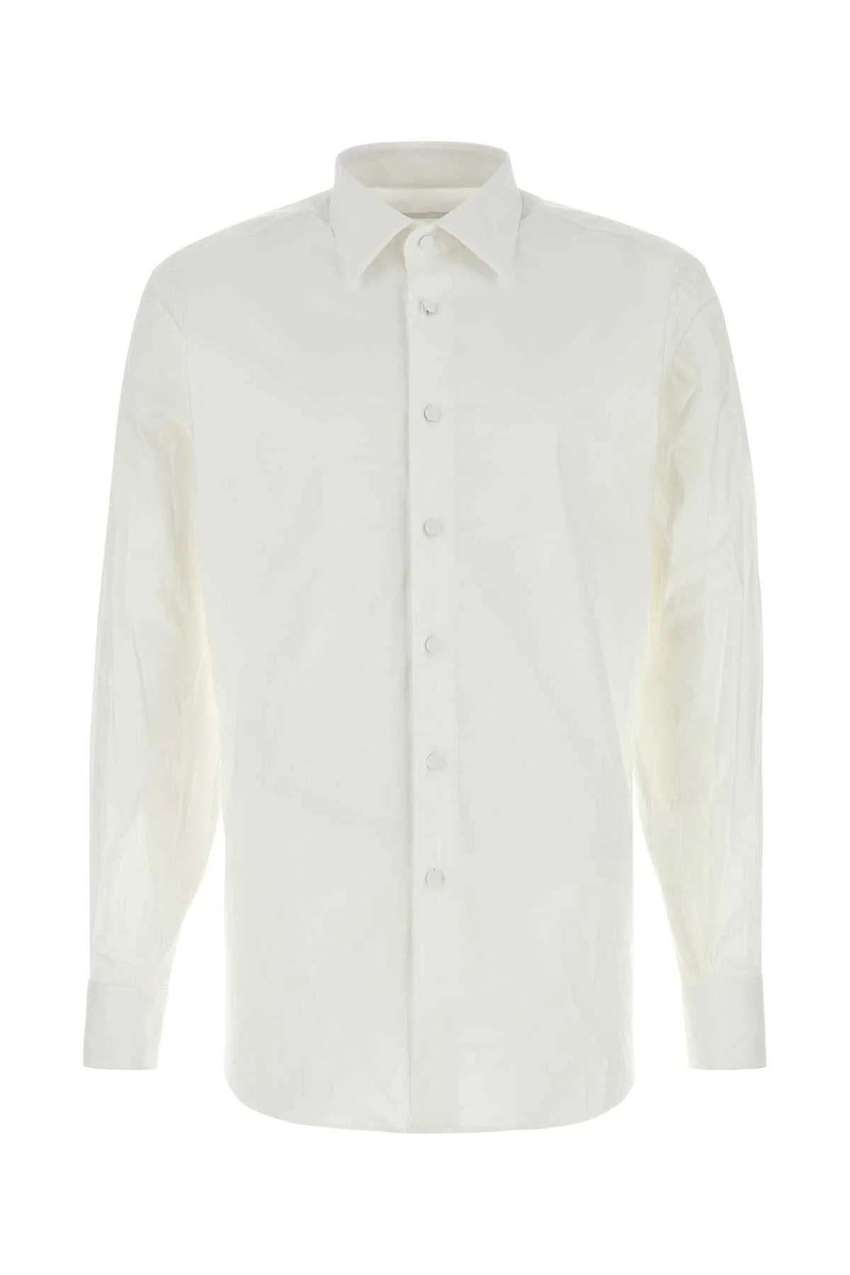 White Stretch Cotton Blend Shirt Bianco Coeapoliammidericiclata Camicie - 1