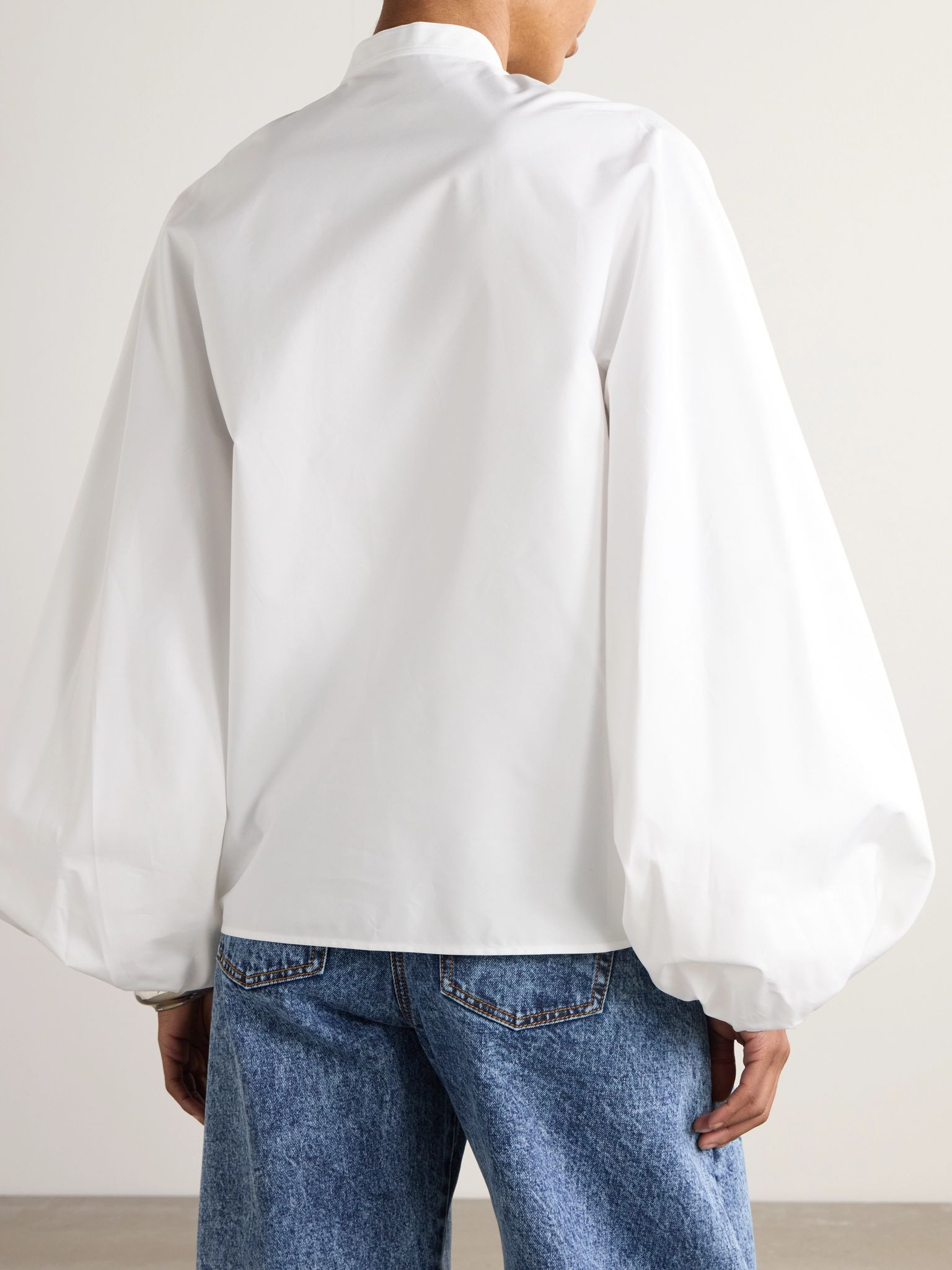 Cotton-poplin blouse White - 4