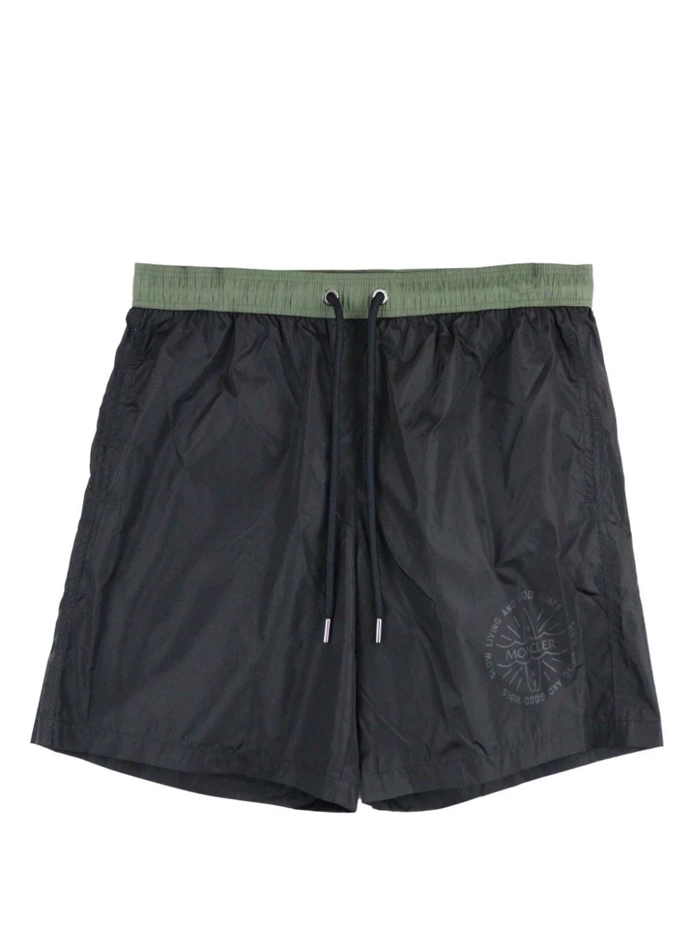 logo-print drawstring swim shorts - 1