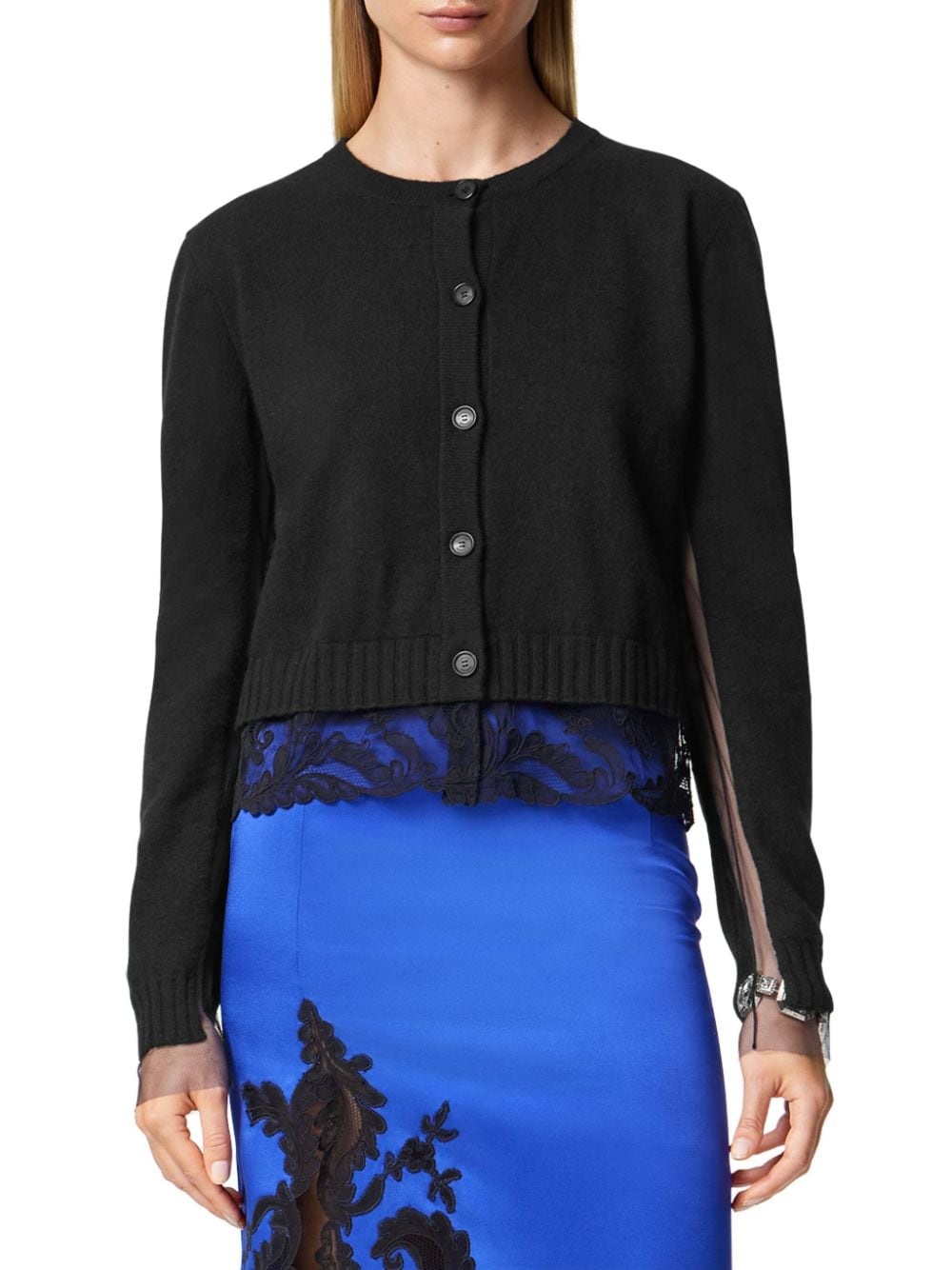 Barocco-lace cardigan - 2
