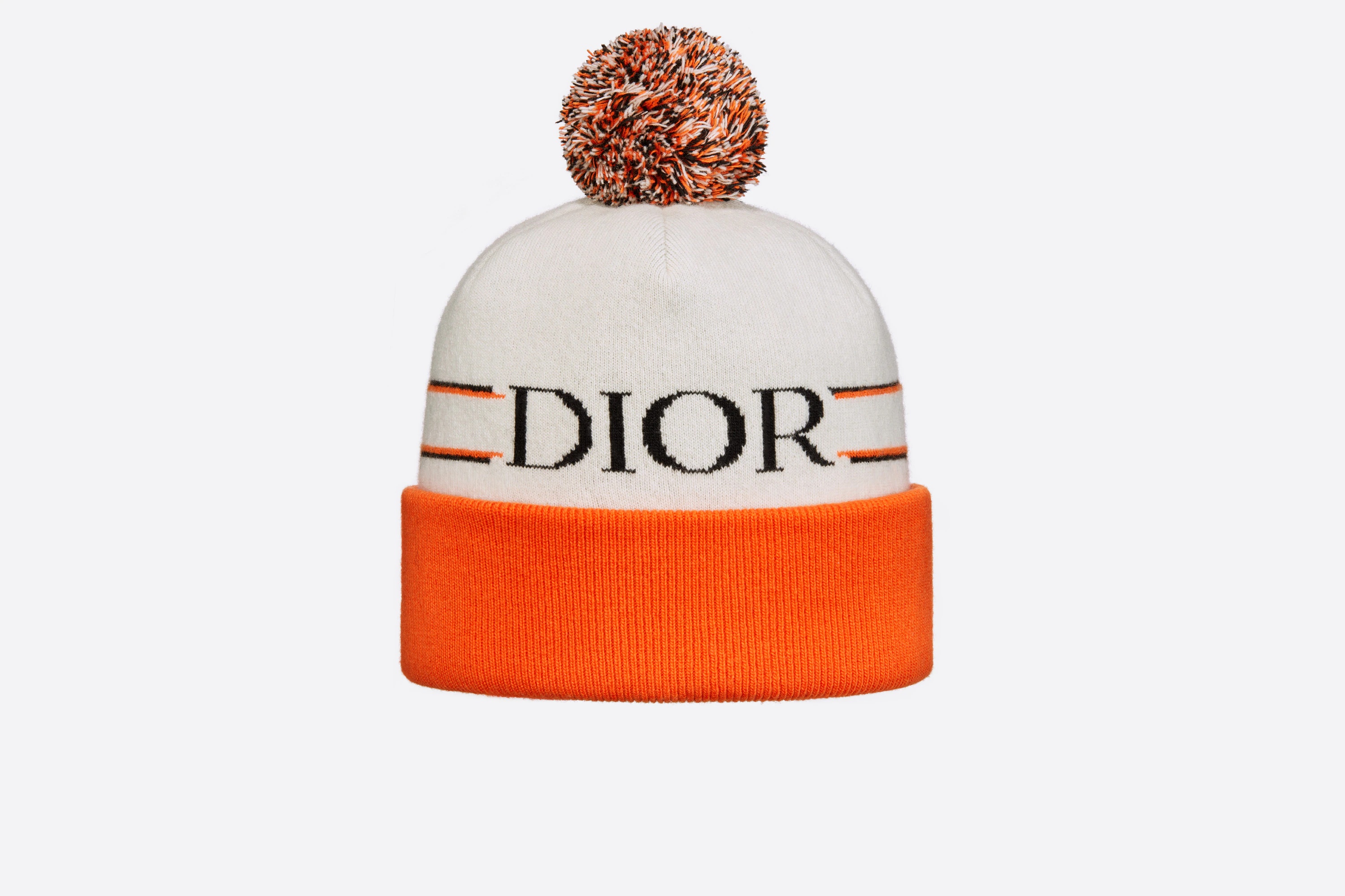 'DIOR' Band Pompon Beanie - 4