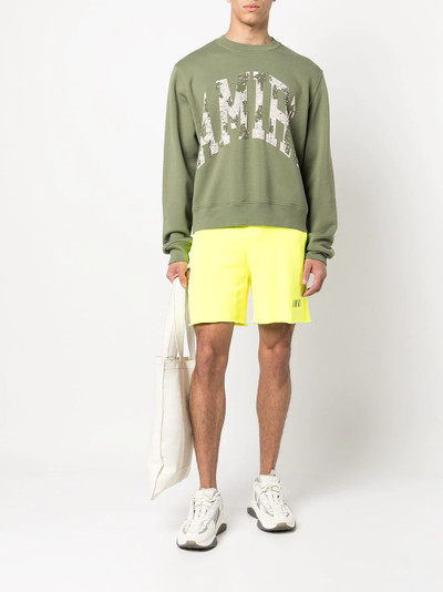 AMIRI distressed logo-print sweatshirt outlook