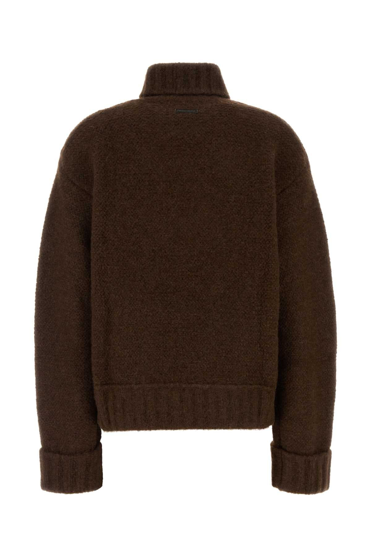 Dsquared Women Brown Stretch Alpaca Blend Sweater - 2
