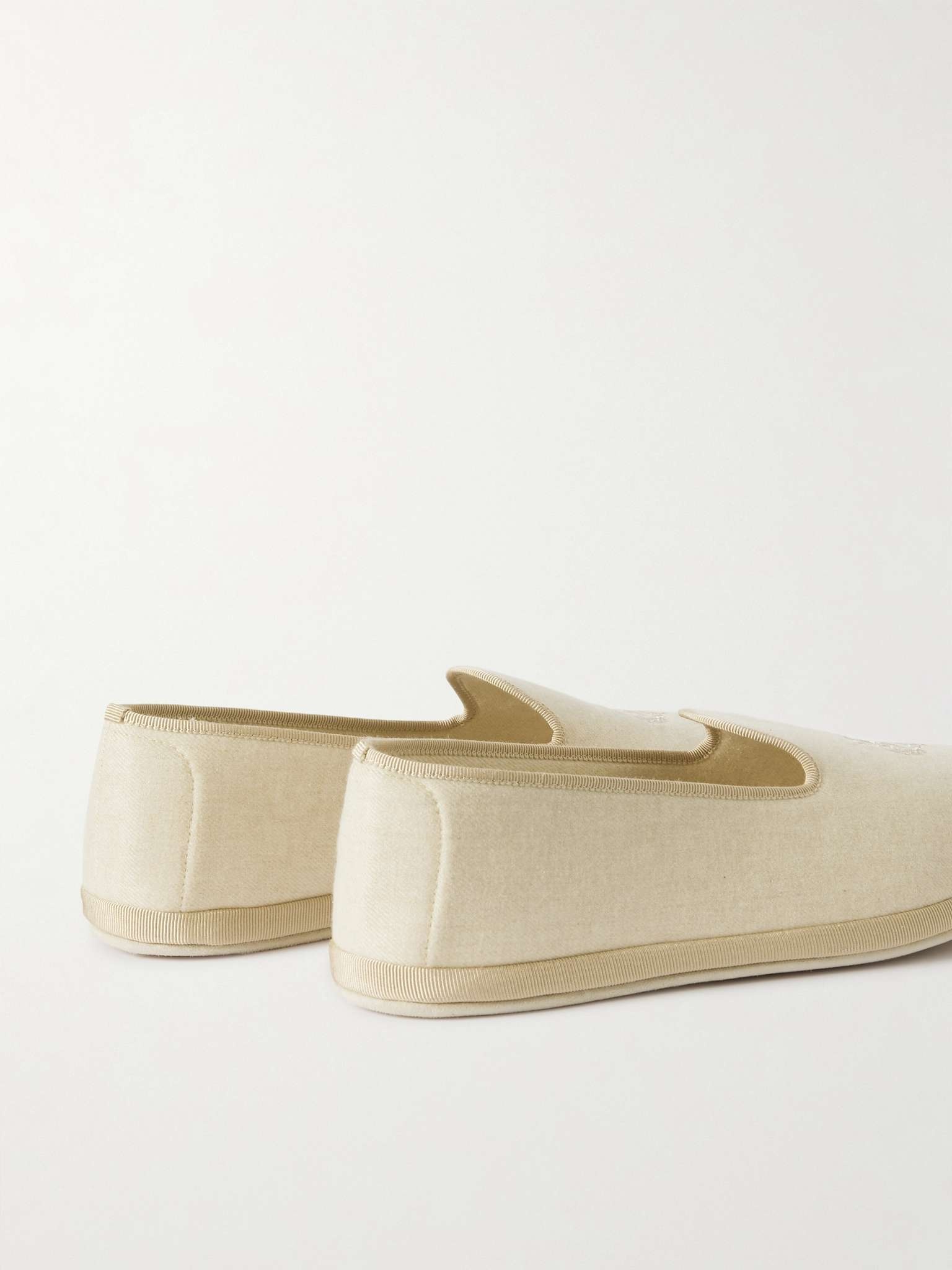 Logo-Embroidered Cashmere Slippers - 5