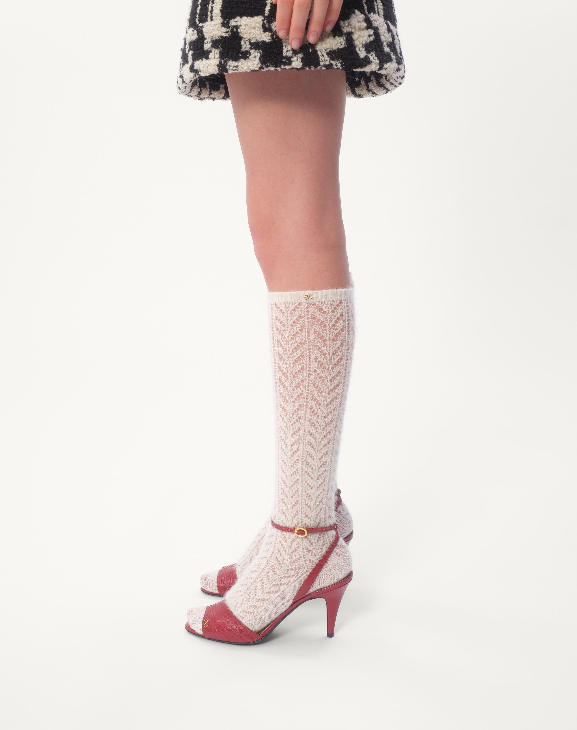 MACRO CHECK TWEED SKIRT - 3