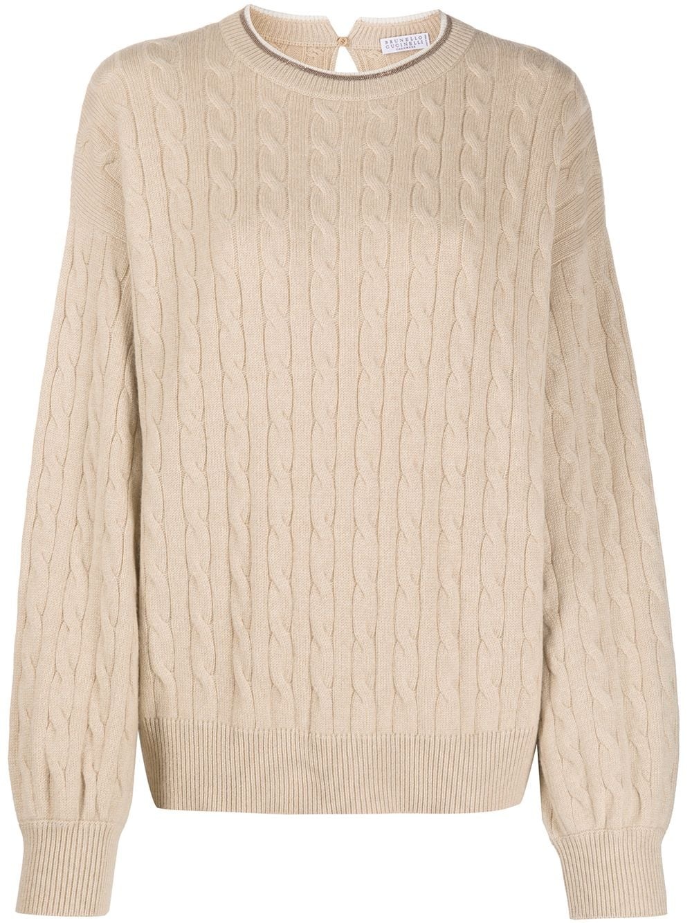 cable-knit cashmere jumper - 1