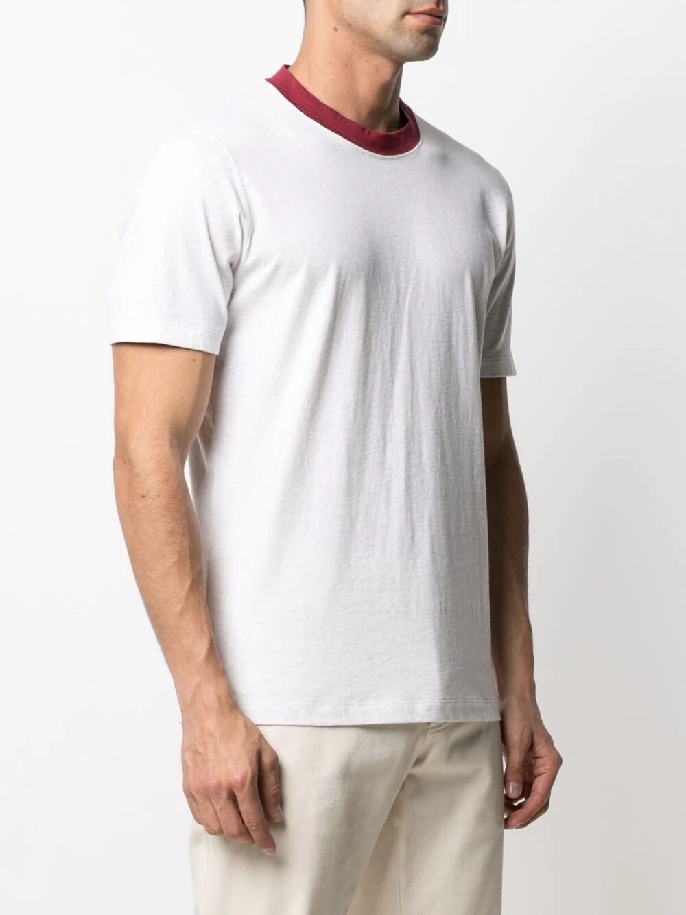 contrast-collar T-shirt - 3