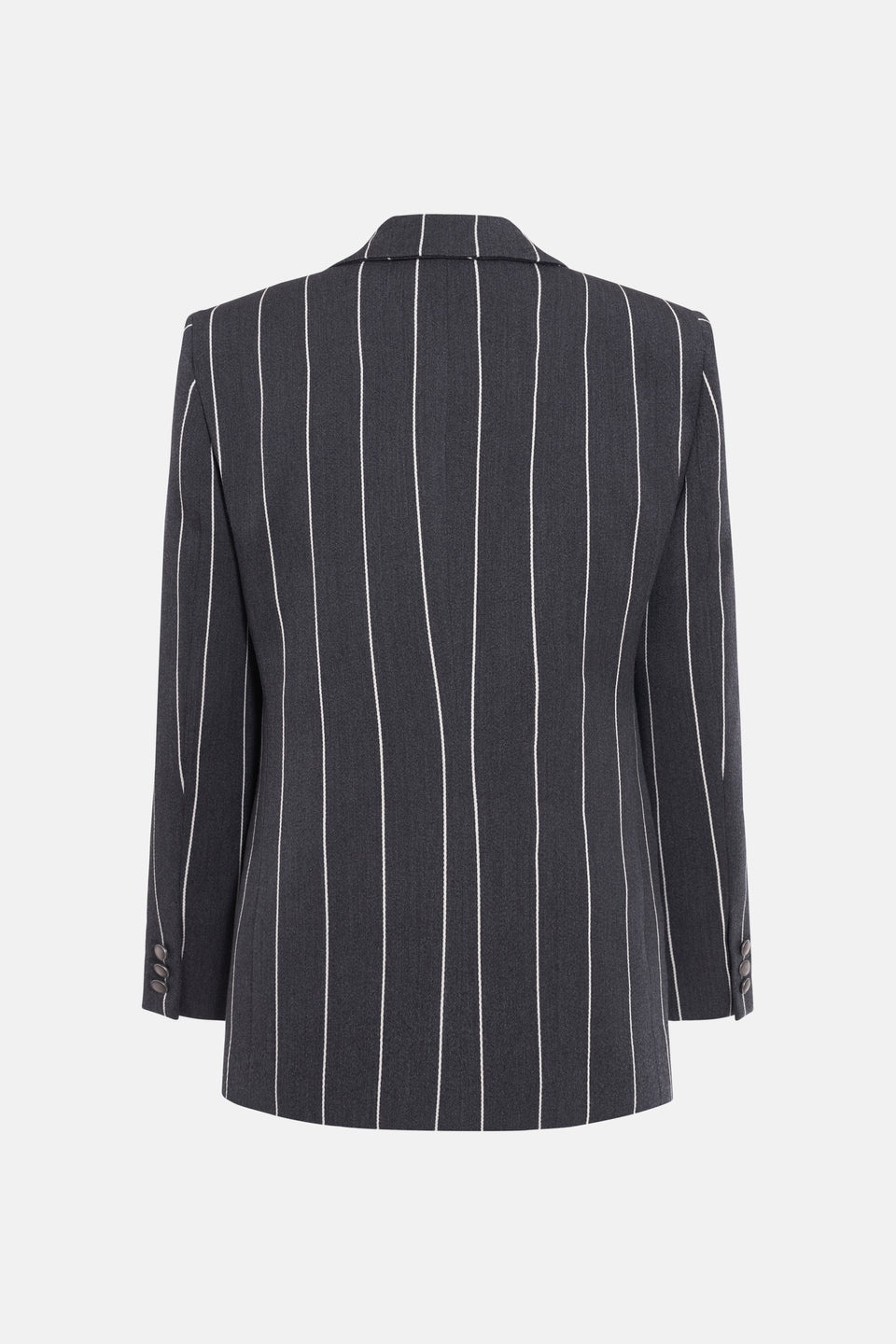 LIGHT WOOL PINSTRIPE TAILORED JACKET - 2