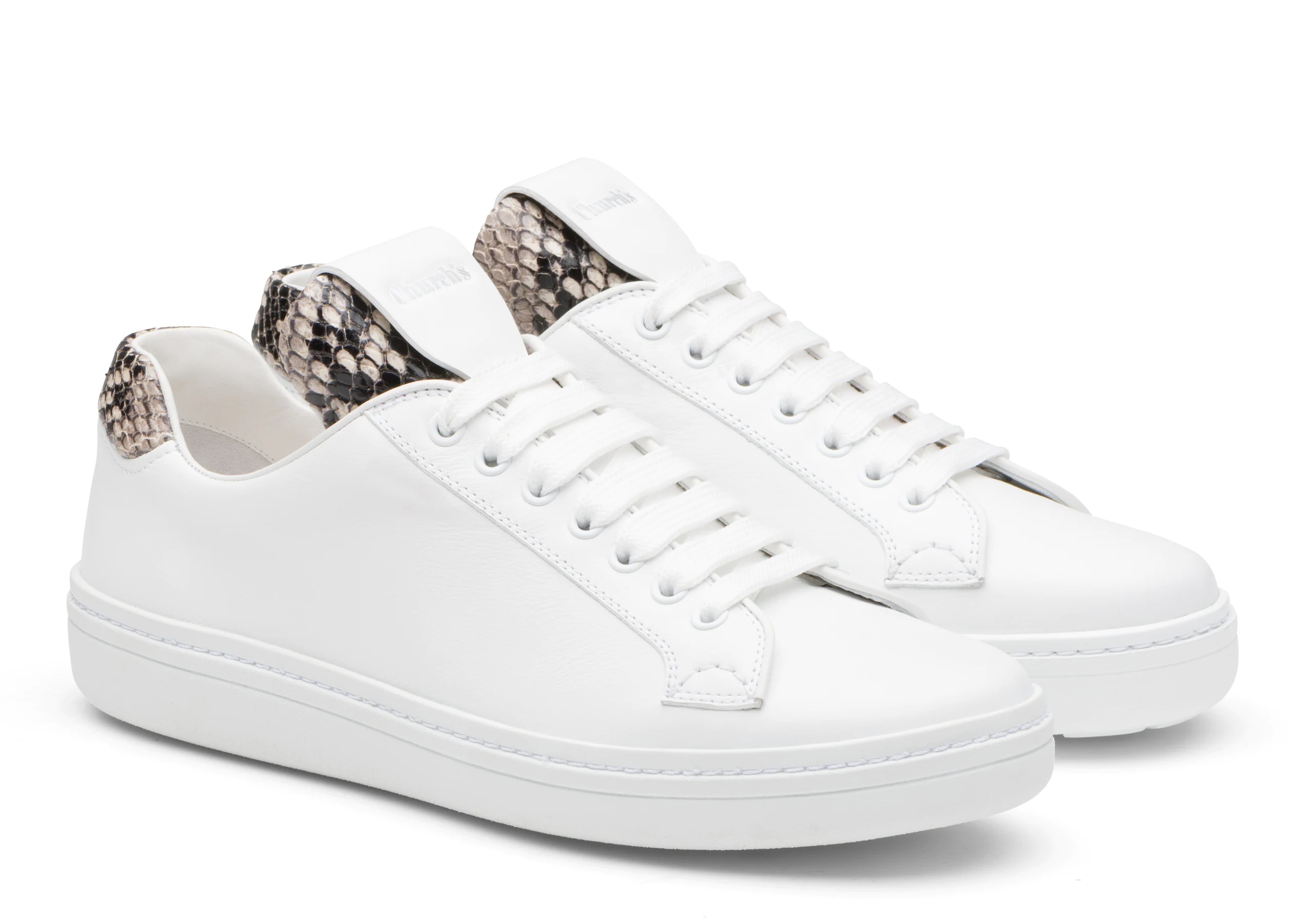 Boland
Calf Leather and Python Classic Sneaker White/beige - 2