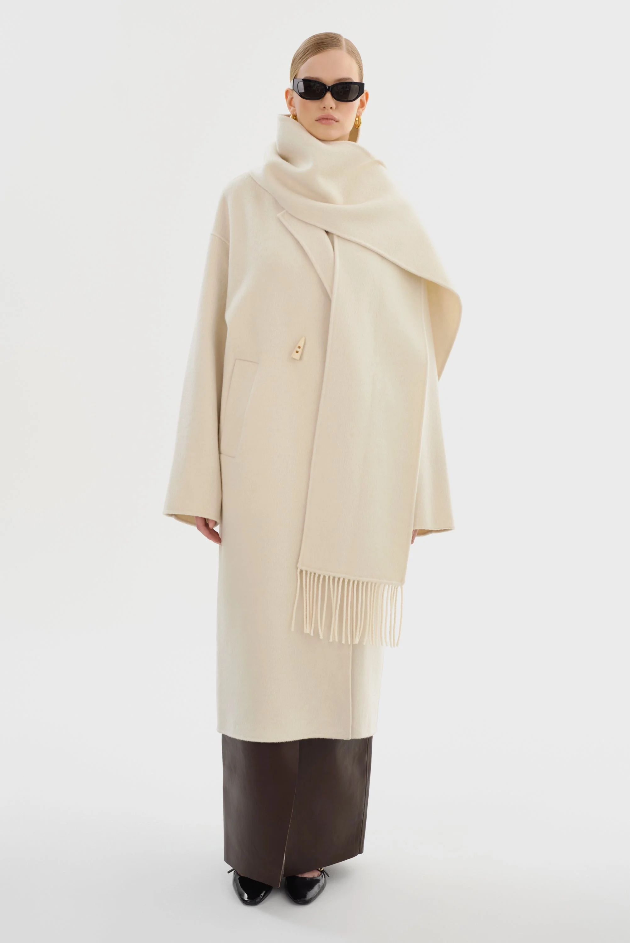TWILA | Wool Scarf Coat - 1
