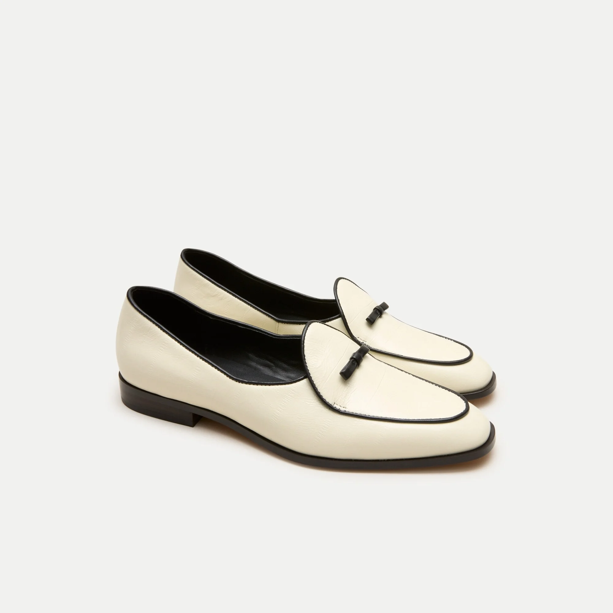 Smoking slippers in eel-embossed leather - 1