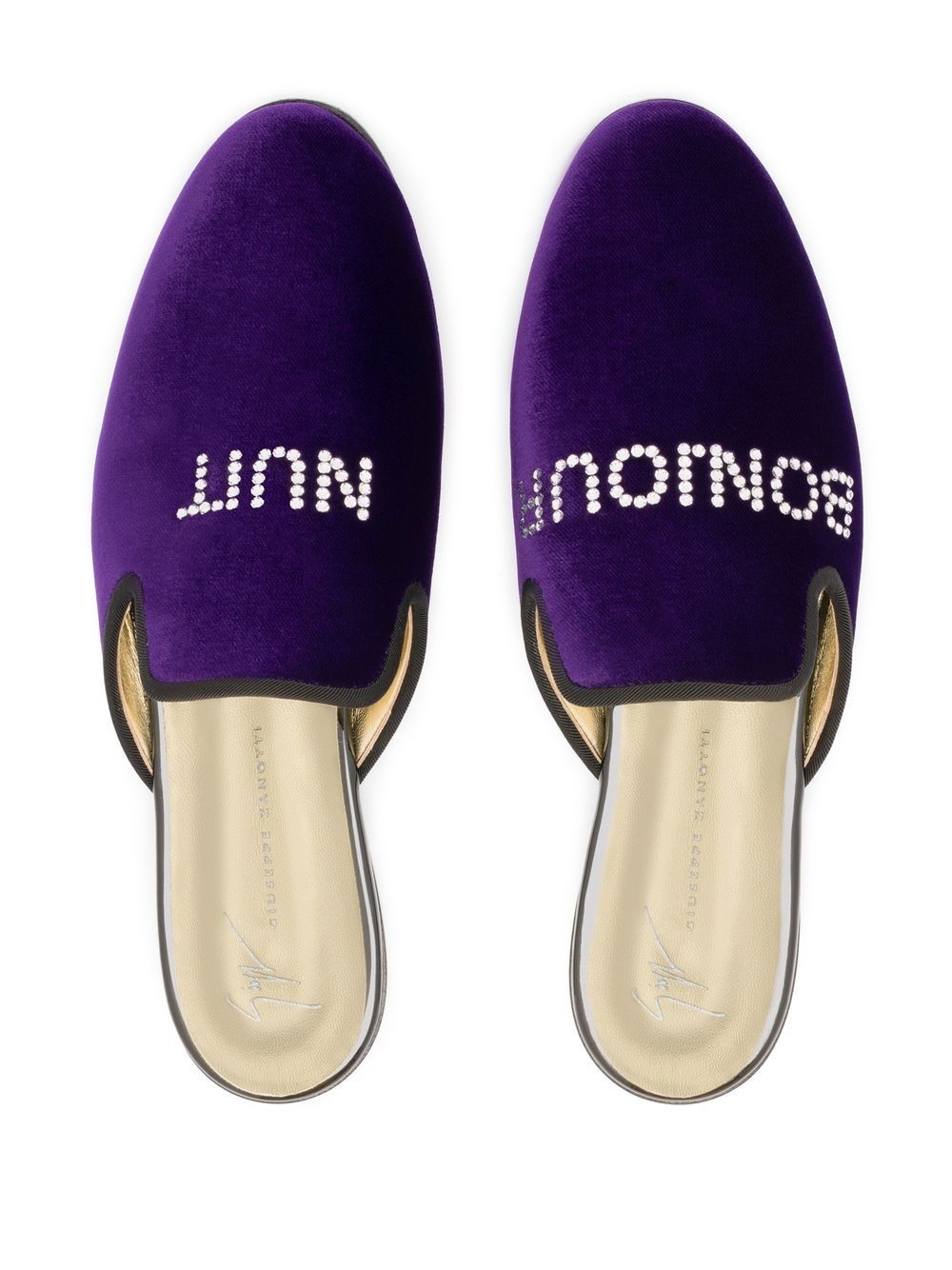 Bonjour Nuit velvet loafers - 3