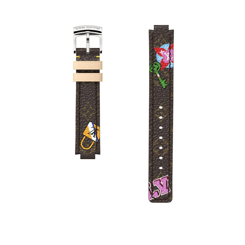 TAMBOUR MONOGRAM WORLD TOUR CANVAS STRAP 1