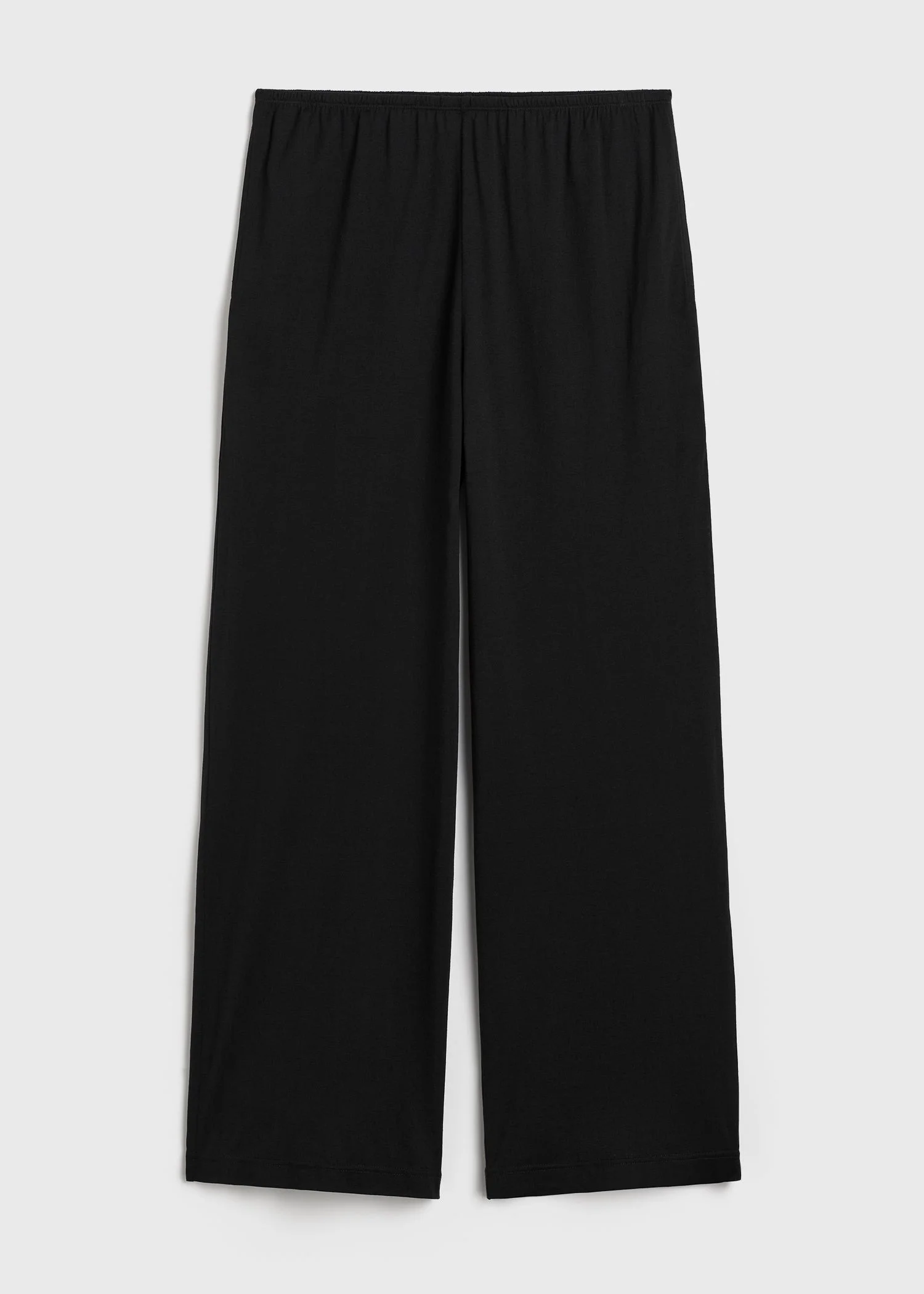 Cotton silk pj bottoms black - 1