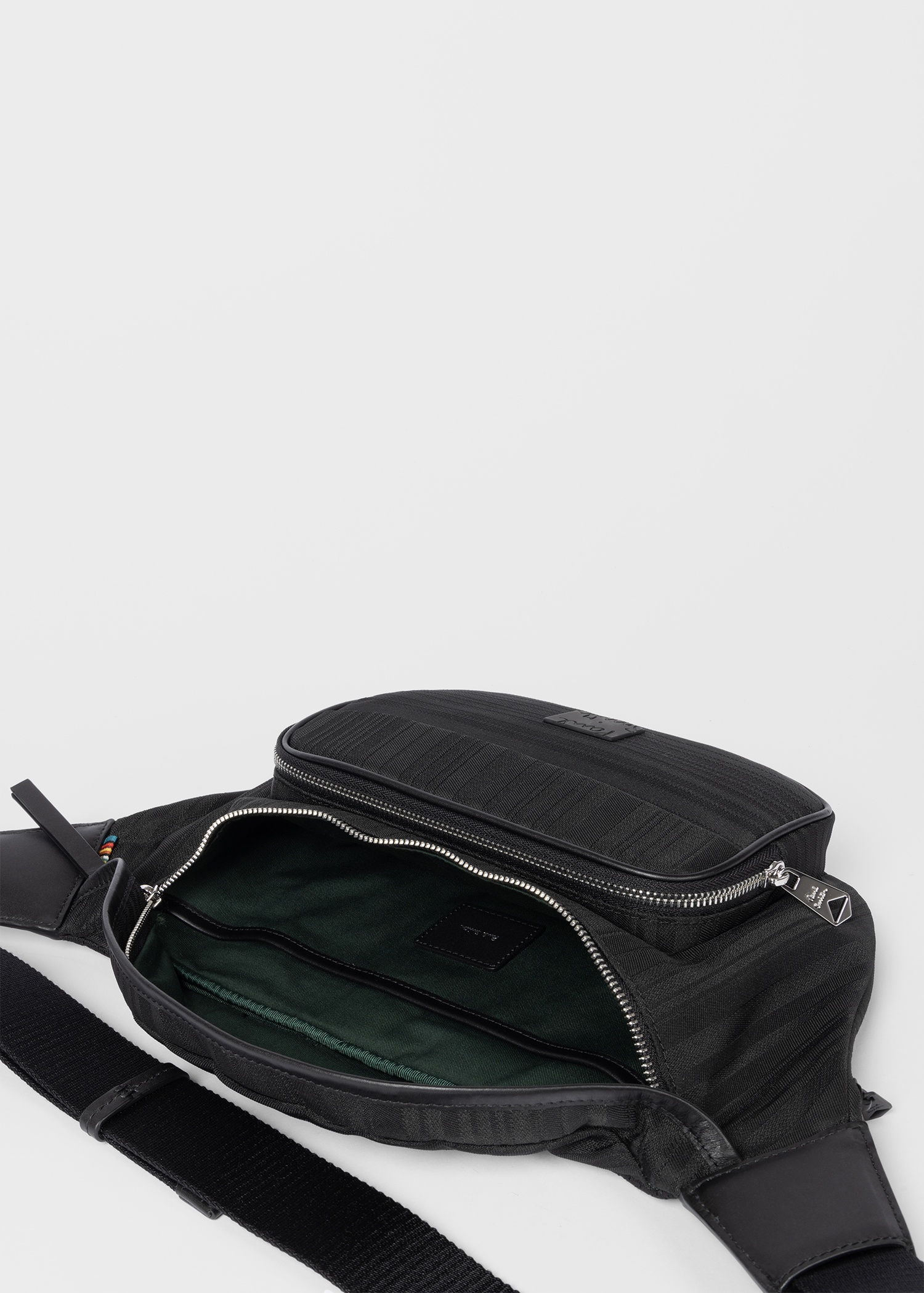 Black Shadow Stripe Bum Bag - 2