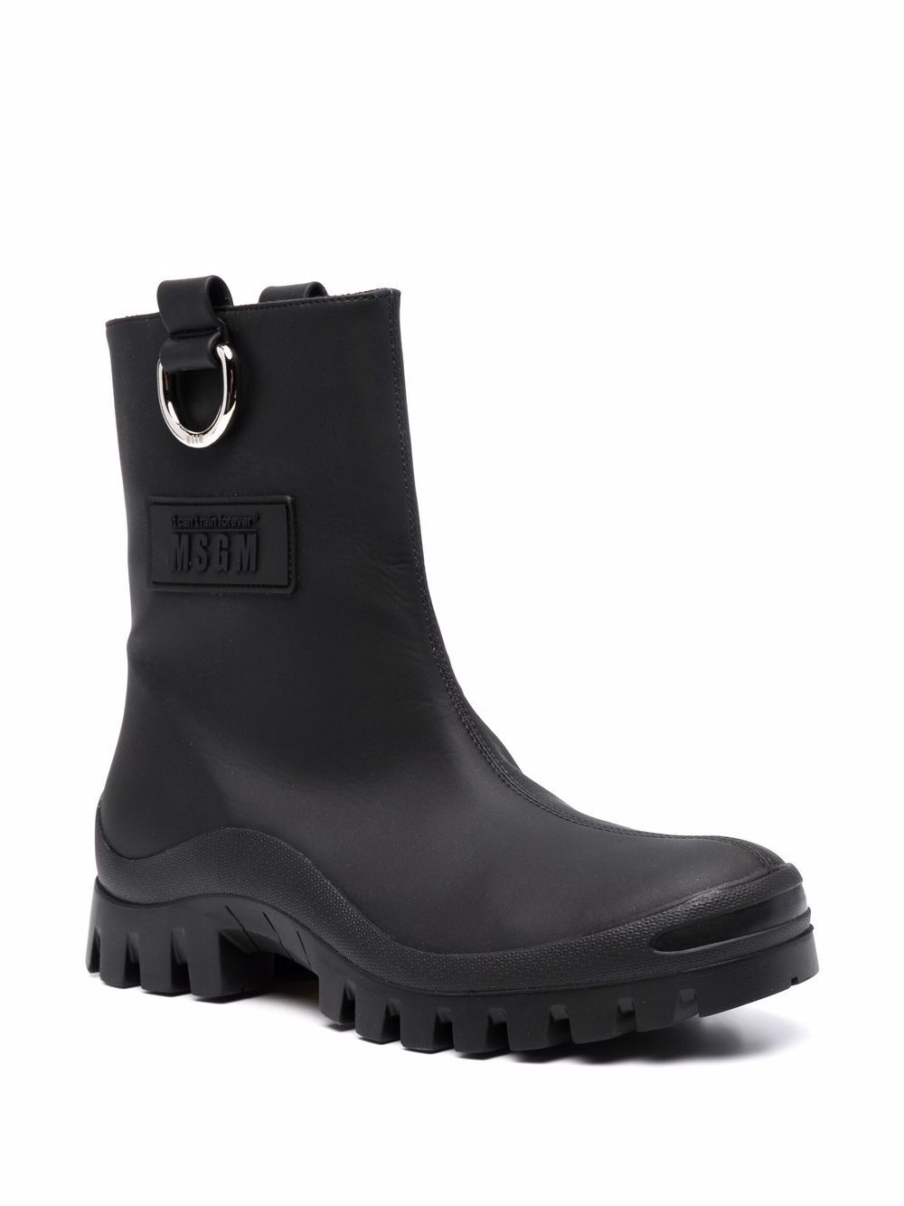 round-toe ankle leather boot - 2