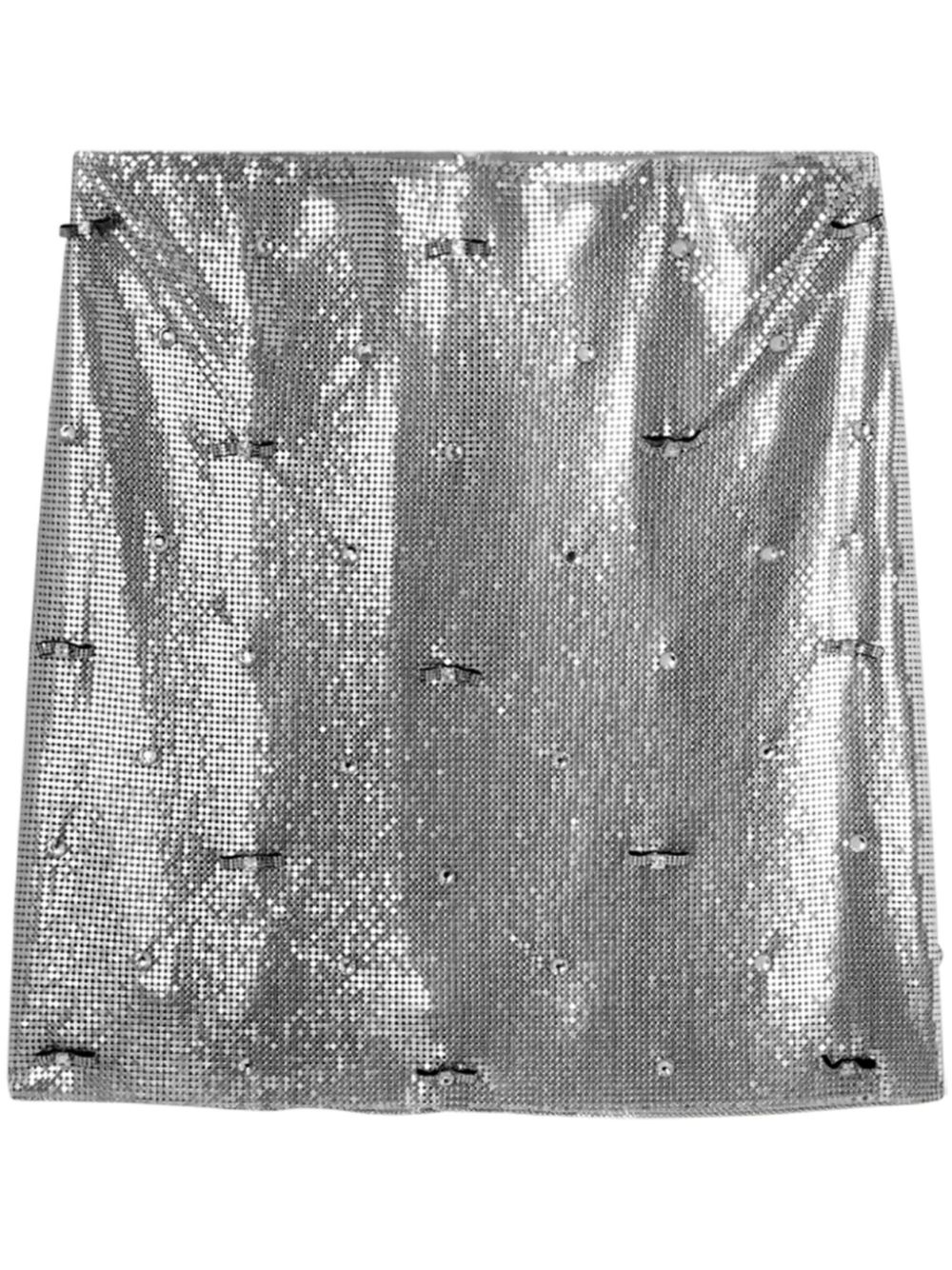 crystal-embellished mini skirt - 1