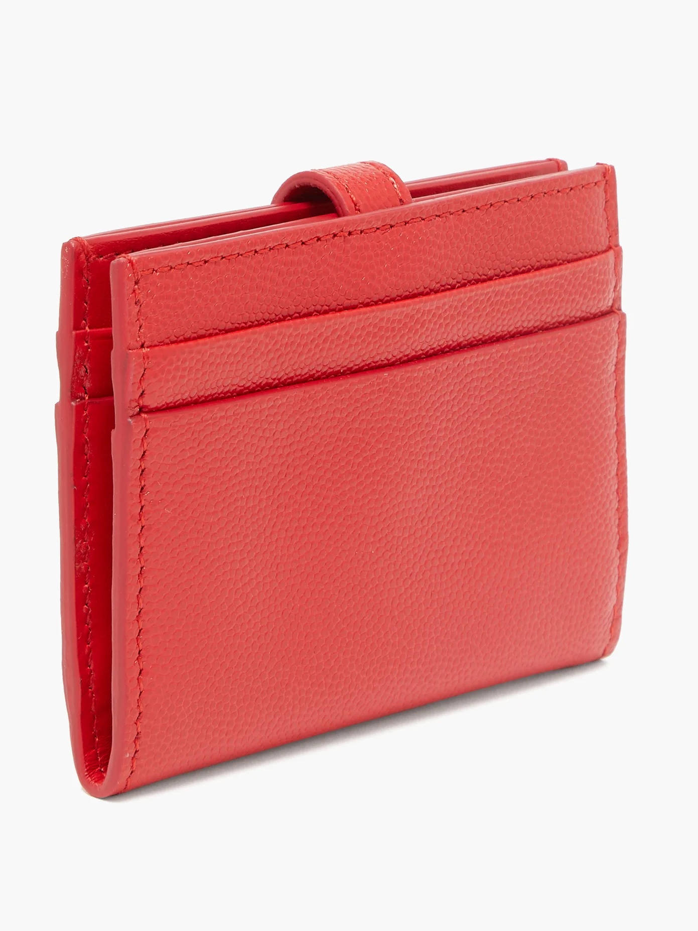 Sage TB-monogram grained-leather cardholder - 3