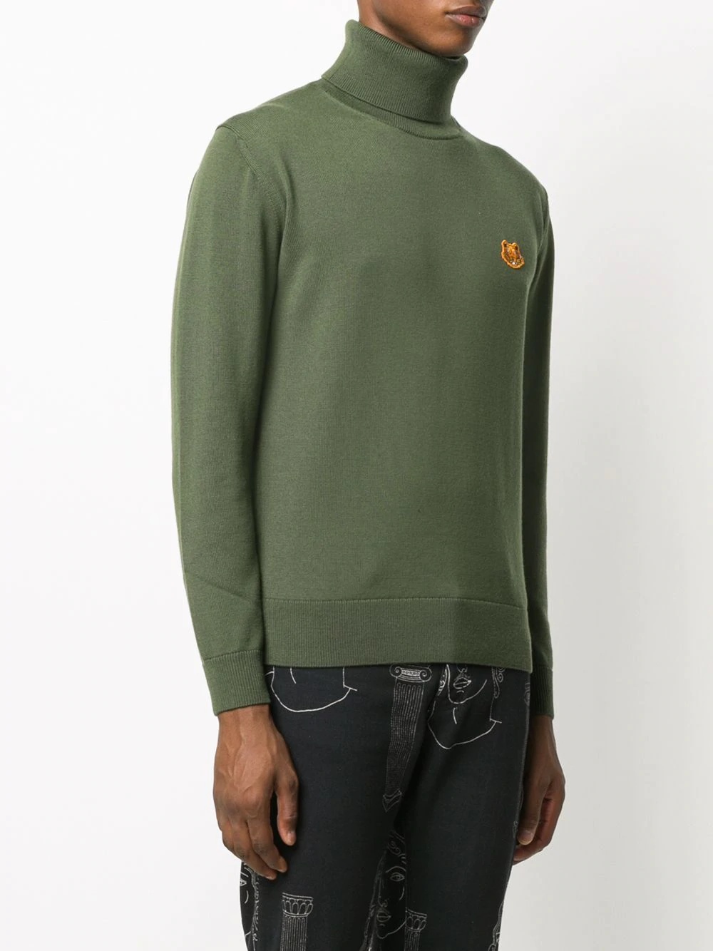 Tiger Crest roll-neck jumper - 3