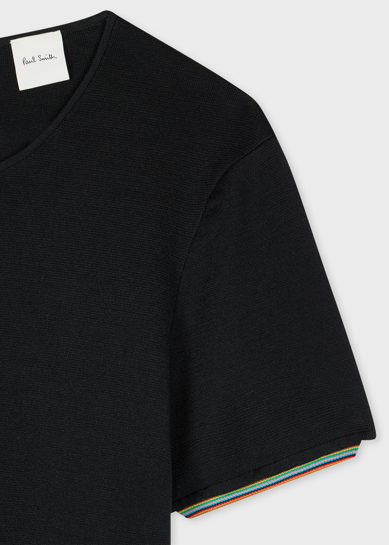 Paul Smith Women's Black Knitted 'Signature Stripe' Sleeve Dress outlook