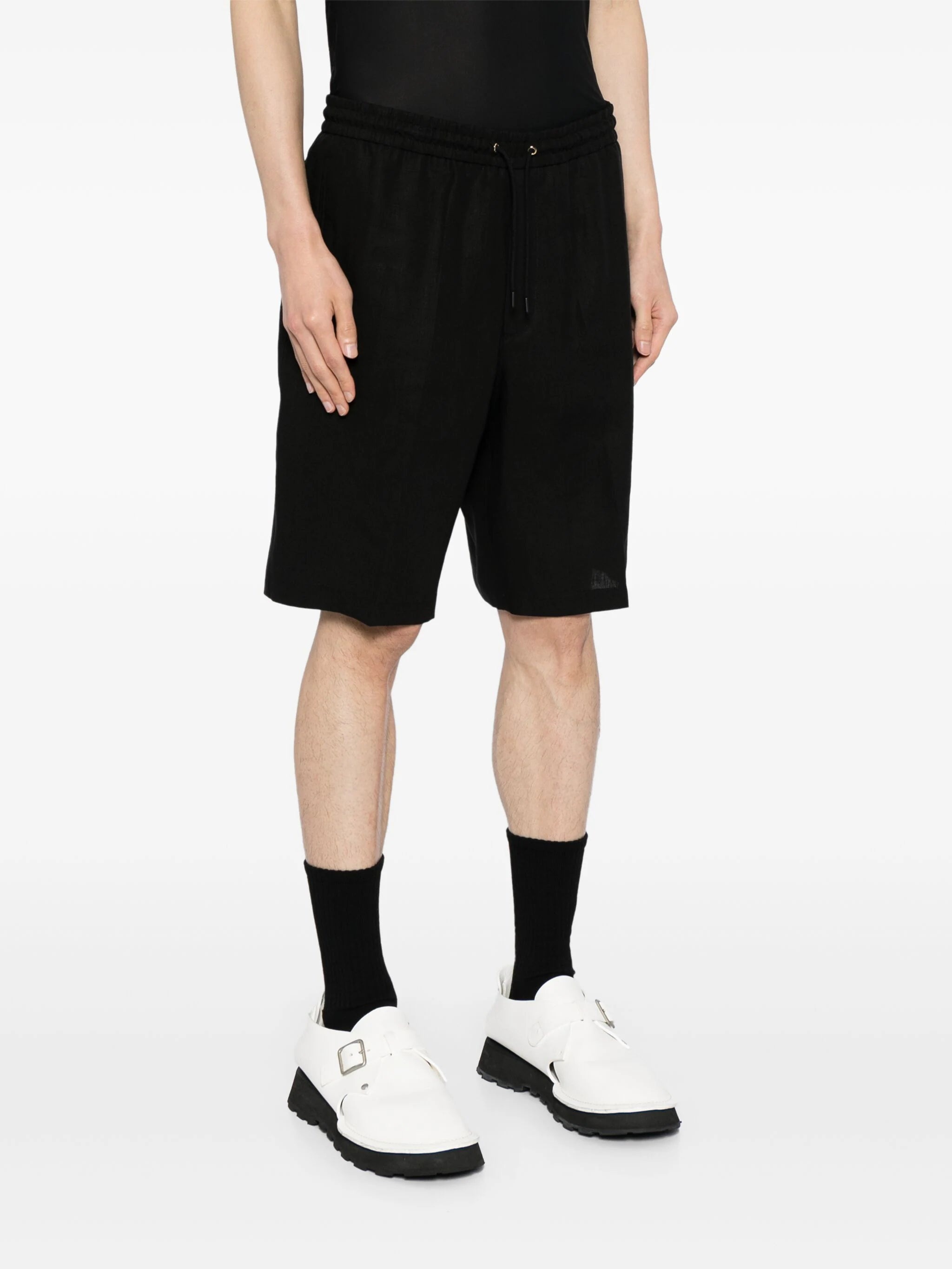 DRAWSTRING-WAIST LINEN SHORTS - 3
