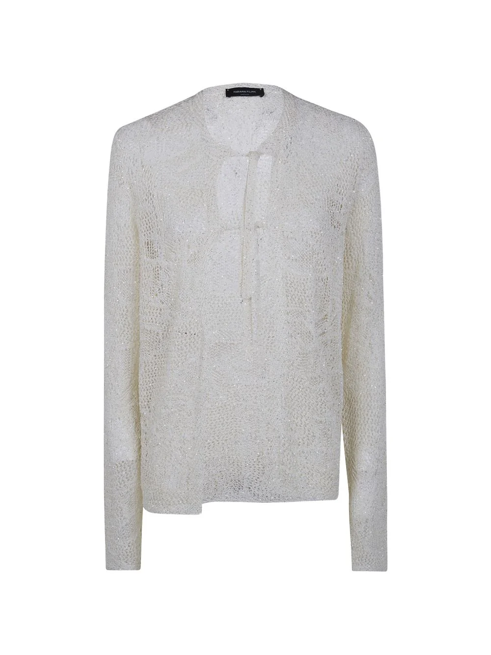 tie neck knitwear - 1