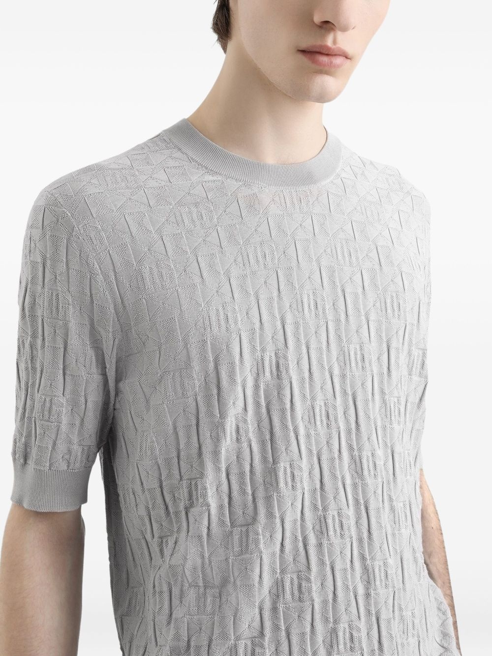 textured-knit short-sleeve top - 4