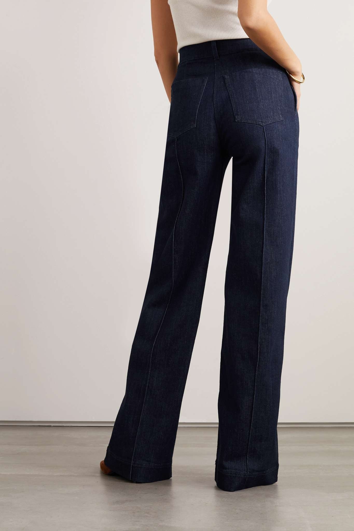 + NET SUSTAIN high-rise straight-leg stretch organic jeans - 4